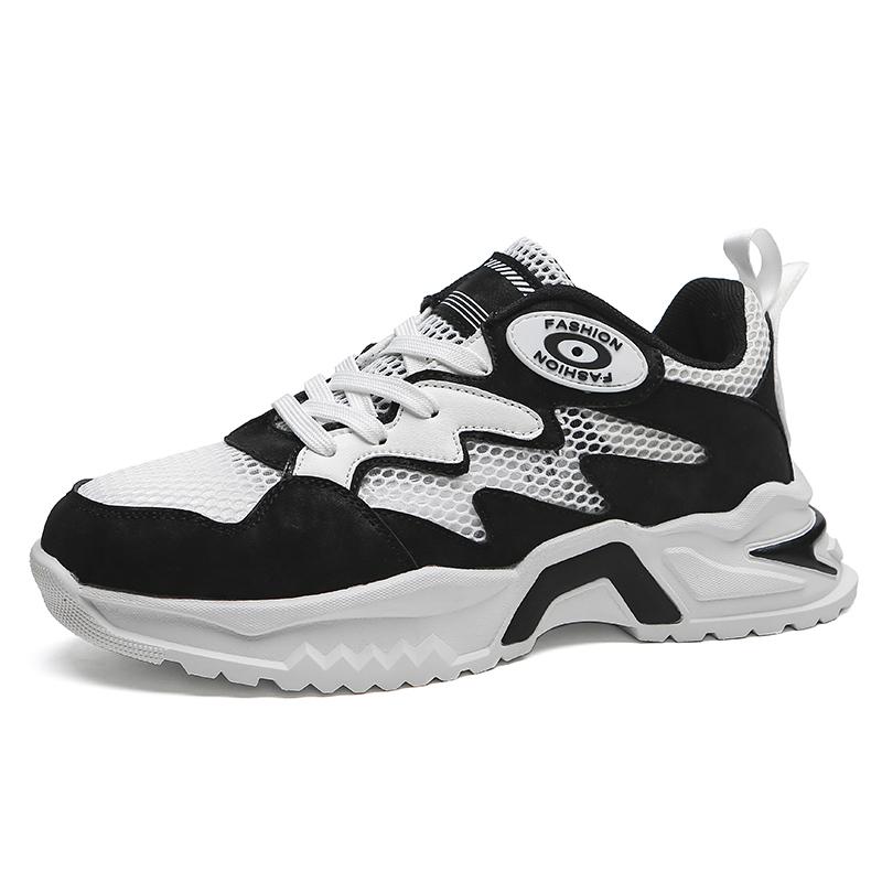 Мужские корейские шнурки Модные спортивные туфли Четыре сезона Мягкая подошва Удобные повседневные кроссовки Уличные студенческие кроссовки для бега Размер 47