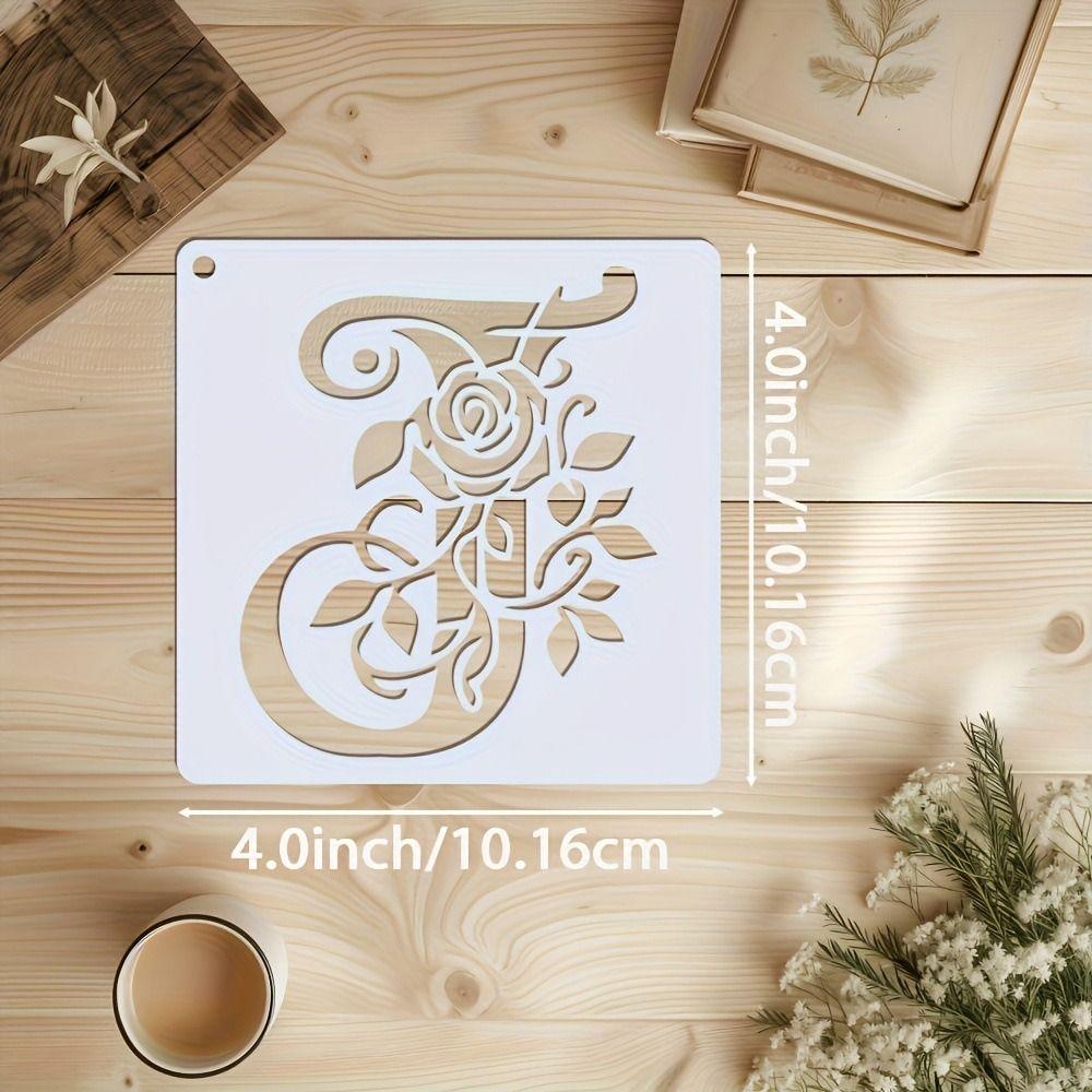 36 шт. шаблонов для рисования своими руками Роза Буква Полый шаблон для граффити Форма для распыления Наклейки на стену