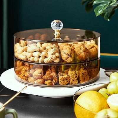 Пластиковые лотки для фруктов Многосеточные лотки для хранения орехов и сухофруктов с крышками Коробки для сахара Бытовые контейнеры для закусок и конфет Украшения