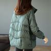 Модная женская хлопковая куртка с воротником-стойкой и длинными рукавами, теплая зимняя новая корейская версия, свободная контрастная хлопковая куртка