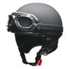 LEAD Motorcycle Helmet Half CROSS Vintage Matte Black LL CR-751 -