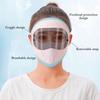 Dustproof Thin Face Mask HD Anti Fog Goggles Sunscreen Hood Stylish Summer Sunscreen Mask  Women