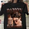 Ограниченная винтажная футболка Damon Salvatore Размеры Футболка для улицы Простая Винтажная Повседневные футболки Индивидуальный подарок XS-5XL Печатная футболка