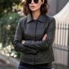 Женская укороченная куртка из ПУ-кожи, новый европейский и американский стиль, модная универсальная мотоциклетная куртка с воротником-стойкой, весенний/осенний стиль