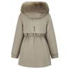 Fashion Winter Coat Female Long Parkas Hooded Detachable Sleeves Faux Fur Collar Thick Warm Women's Jackets