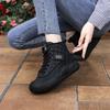 Korean Version of Thick-soled Waterproof High-top Lace-up Cotton Shoes Warm Snow Boots Women's Shoes 2025 Winter New Casual Student Boots