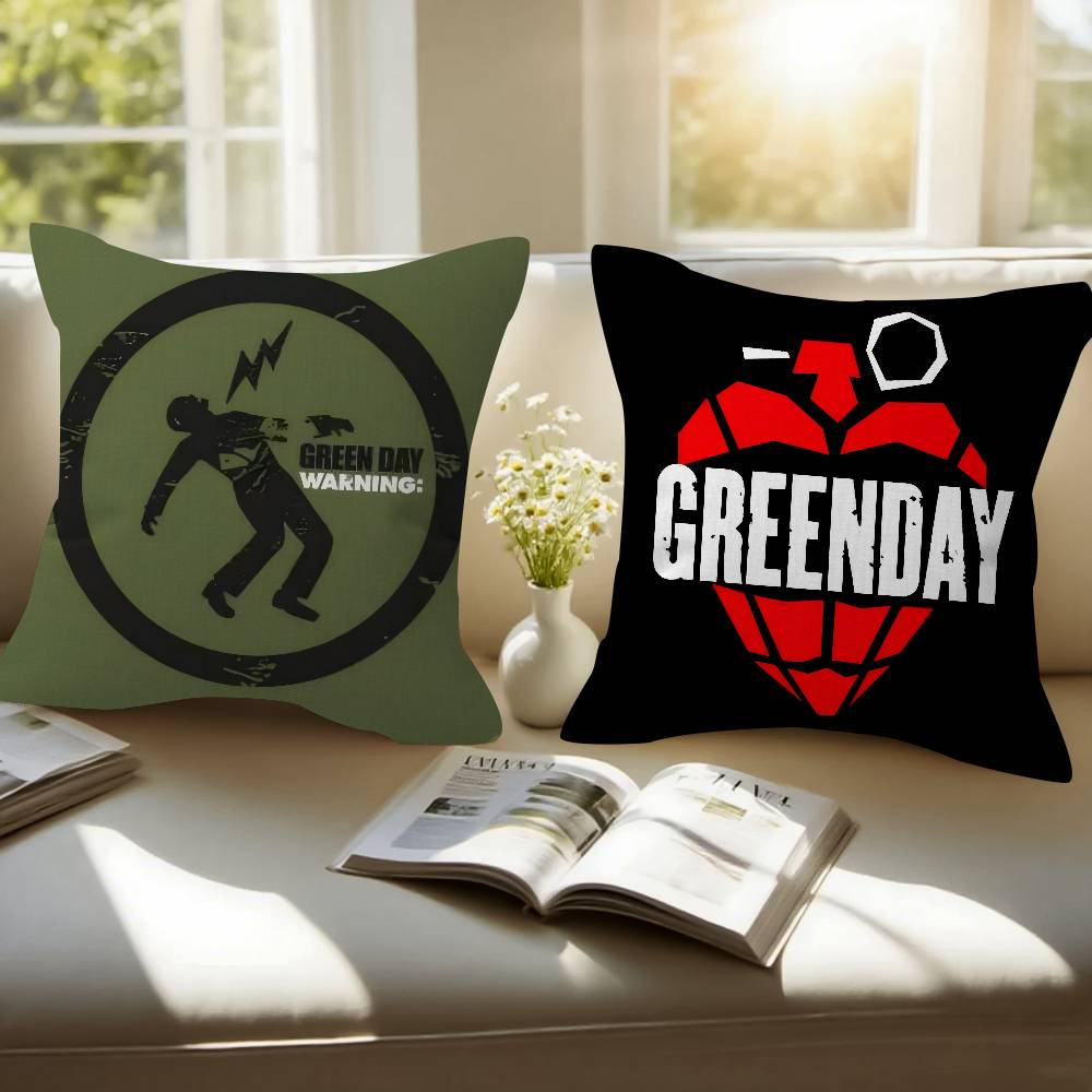 ROCK Green Day logo Pillowcases Home Bedding Decorative Pillow Cover Wedding Super Soft Pillow Case
