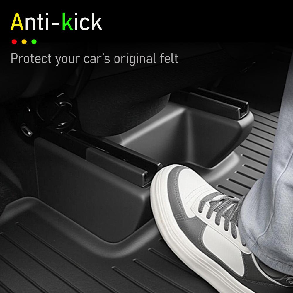 For Tesla Model Y Juniper 2025 Under Seat Corner Guard Seat Slide Rails Protector Cover Anti-Kick Decor Flocking Car Accessories