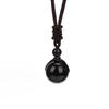 Stone Chic Brand New Top Crystal for Lovers Lucky Transfer Beads Rainbow Ball Obsidian Eye Pendant