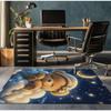 Cute sleeping bear cloud nightsky rug soft plush carpet for kids room nursery bedroom animal themed floor mat cozyhomedecoration