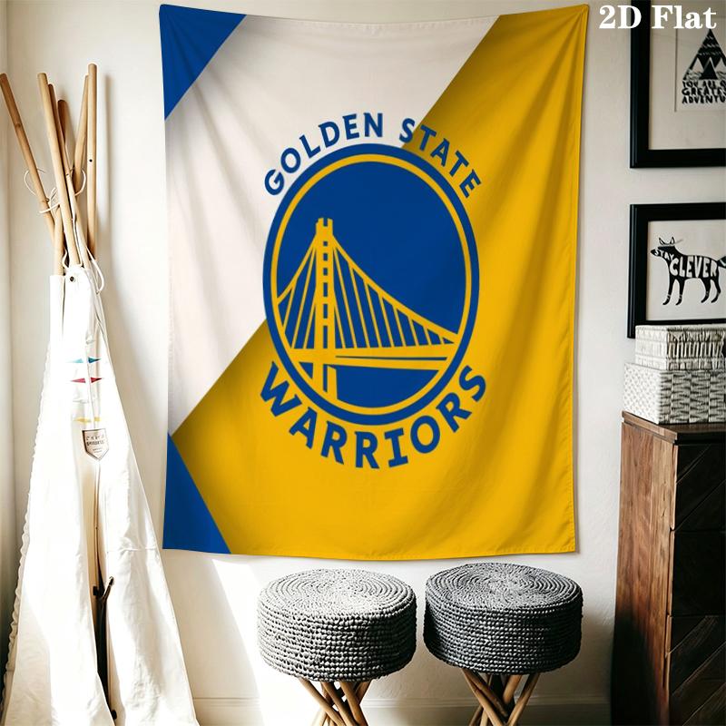 Golden State Warriors Wall Tapestry Aesthetic Wall Hanging Printed Fabric Blanket Decorative Tapestries for Bedroom Living Room Home Decor