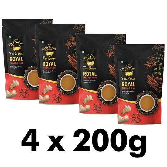 TEA SENSE Royal Masala Chai | 800 г | Крепкий и кадак | Ассам CTC, имбирь, кардамон, гвоздика, корица, черный перец, звездчатый анис | Чайпати