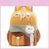 Childrens Color Blocked Backpack With Plush Pendant For Daily School