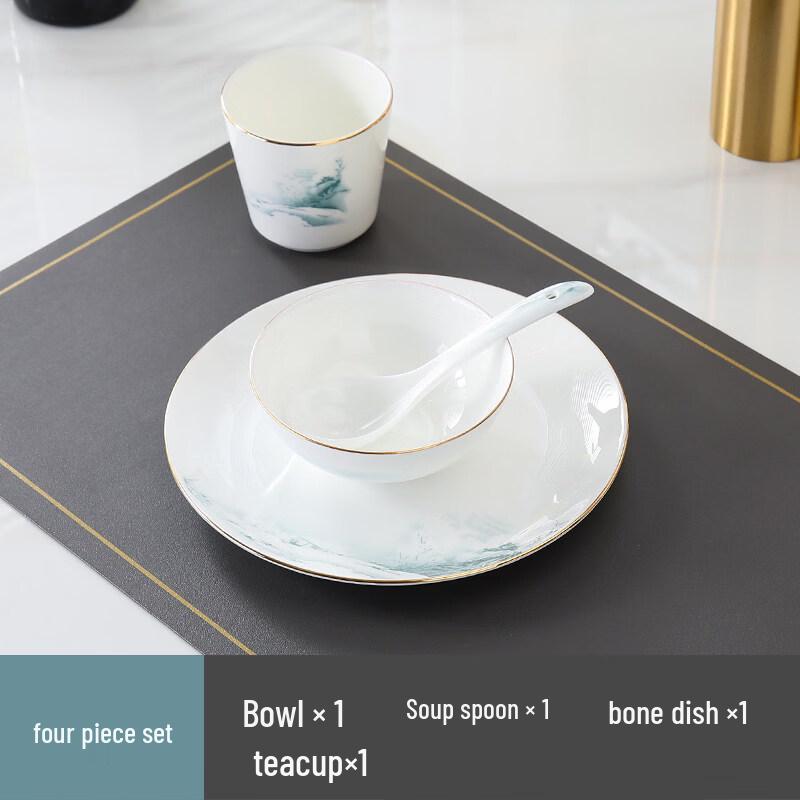 Сладкий Элегантный Набор Столовой Посуды из Костяного Фарфора