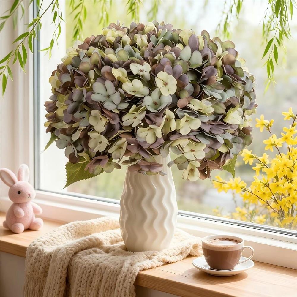 1/2/5Pcss Lifelike Artificial Hydrangea 33cm Fake Flowers New Simulated Flower for Garden Wedding