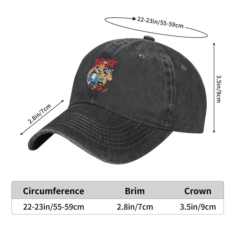 Personalized Cotton Asterix And Obelix Baseball Cap Hip Hop Unisex Wounisex's Adjustable Dad Hat Spring