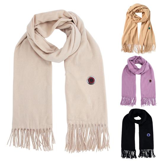 Heated Scarf with Rechargeable Battery 3 Temperature Settings Lightweight Winter Electric Scarf Cold Weather Scarf
