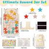 Magnetic Star Reward Jar for Kids, Personalized Reward System for Behavior Management at School Classroom Home Wooden Boho Potty Training Jar for