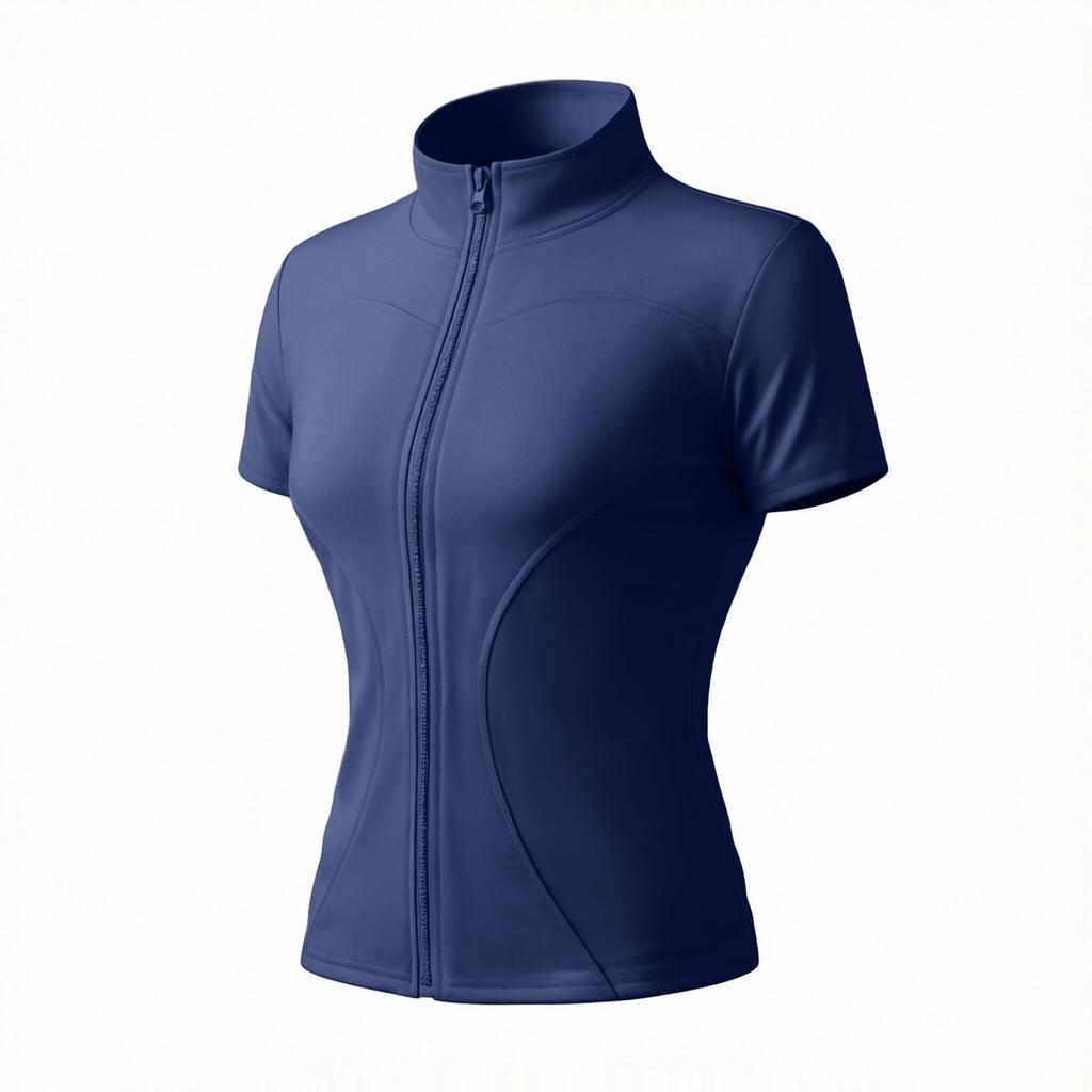 Sports jacket women's slim and thin quick-drying yoga clothes top short-sleeved Pilates training running feather tennis clothes