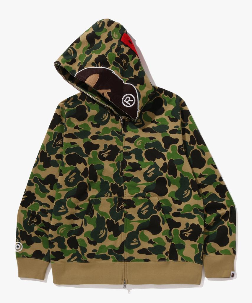 Bape Abc Camo Second Ape Full Zip Hoodie (M) Green