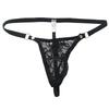 Мужские кружевные прозрачные стринги с мини-бантом и цветочным принтом, нижнее белье Sissy Pouch, нижнее белье