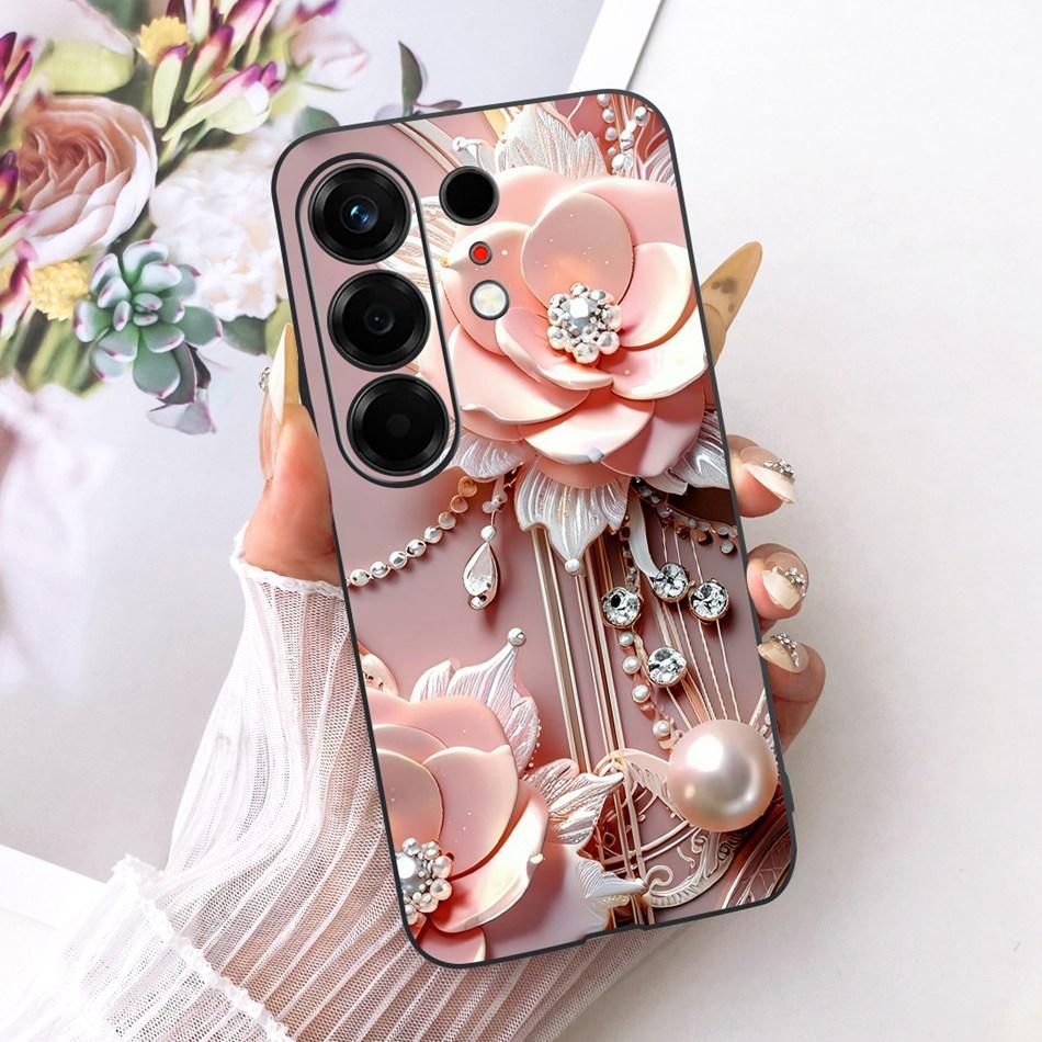 For Tecno Camon 50 4G CN5 Cute Flower Butterfly Cat Painted Case For Tecno Camon50 4G Black Silicone Soft Phone Cases