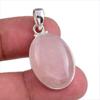 Подвеска из натурального розового кварца ручной работы из цельного серебра 925 пробы 1,50 дюйма W1r33