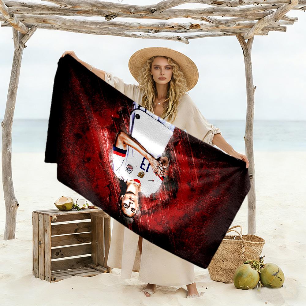 Usa Soccer Star Beach Towel Quick-Dry Soft Microfiber Comfortable Lightweight Perfect for Traveling Yoga Camping and Swimming