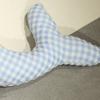 Plush Whale Body Pillow Checkered Healing Stress Relief Pillow Long Hugging Pillow for Side Sleepers And Cuddling
