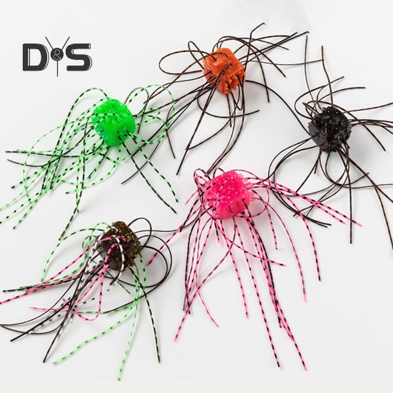 10 шт. 1,4 см/4 г мягкие приманки в форме кубиков с юбкой, медленно тонущие цветные искусственные приманки из ПВХ для ловли пресноводного соленого окуня, сома, рыболовные принадлежности