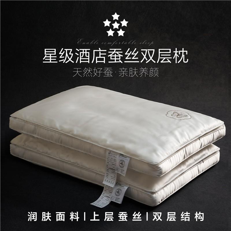 Luxury Silk-Infused Memory Foam Pillow Neck Support Sleep Comfort Adult Bedding Standard Size