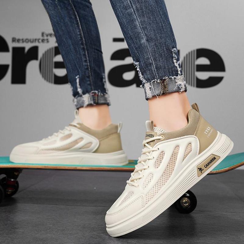 Brand Men's Mesh Casual Sneakers Platform Lace Up Casual Shoes Summer Outdoor Casual Hiking Board Shoes for Men Zapatos Casuales