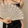 Retro Sexy Lace Fan Summer Dance Performance Pography Po Props Portable Folding Hand Fan Decorative Fan Chinese Dance Fan