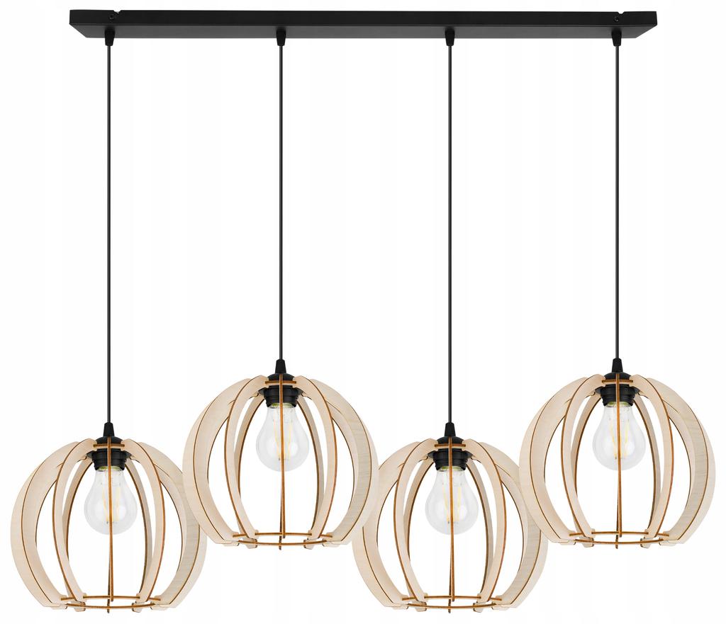 Modern wooden LED ceiling pendant lamp