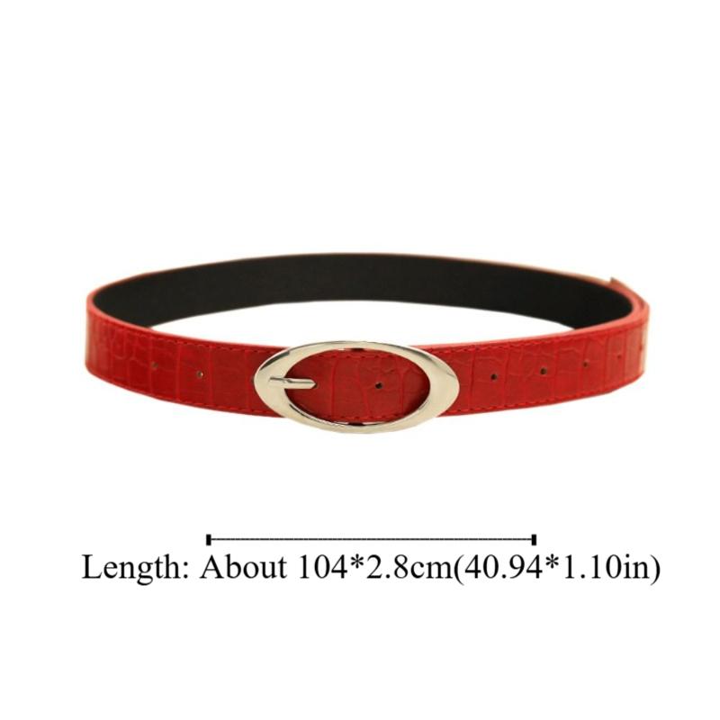 Simple Designer Women's Belt Luxury Red Black Lychee Pattern Waist Belt PU Leather Casual Dress Jeans Belt Streetwear