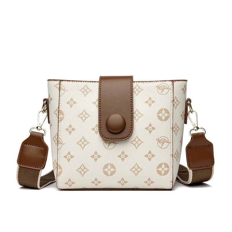 Women's Bag New Multi-compartment Square Bag Women's Shoulder Messenger Bag Soft Surface Versatile Small Bag Bucket Bag