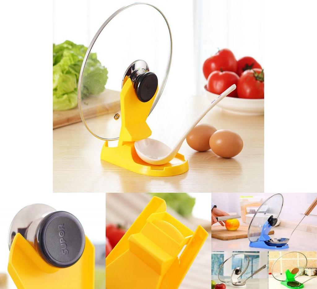 Sleek Plastic Kitchen Pan Pot Cover Holder With Multifunctional Use And Classic Design