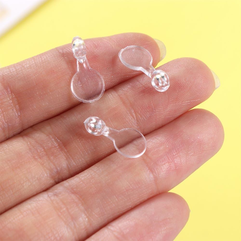 200 шт. Овальные приклеиваемые плоские дужки Прозрачный акрил Прозрачные подвески-кабошоны Дом