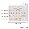 12 Pairs/set Classic Crystal Stud Earring Sets Women's Round Ball Metal Pearl Flower Earrings For Women Gift Mixed Jewelry