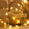 USB/Battery Operated Star String Lights LED Fairy Lights Christmas Garland For Terrace Home Party Wedding Decoration Lights