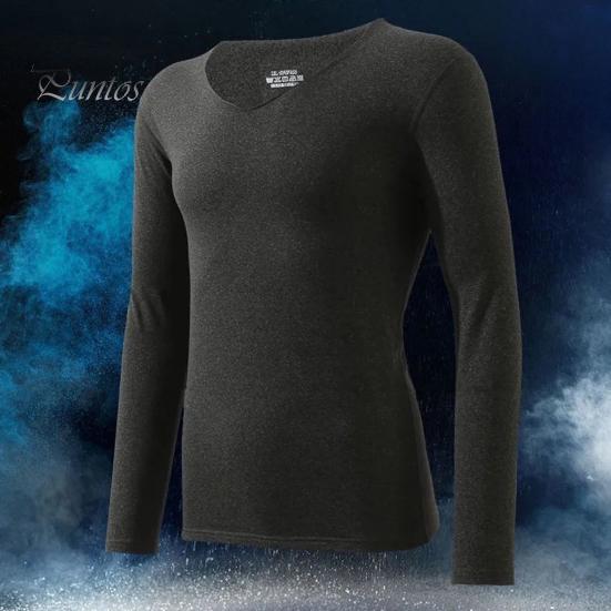 2 шт./компл., мужское зимнее термобелье, комплект длинных трусов, плюс размер, V-образный вырез, облегающий эластичный флис, сохраняет тепло, толстая термо-домашняя одежда, пижамный комплект