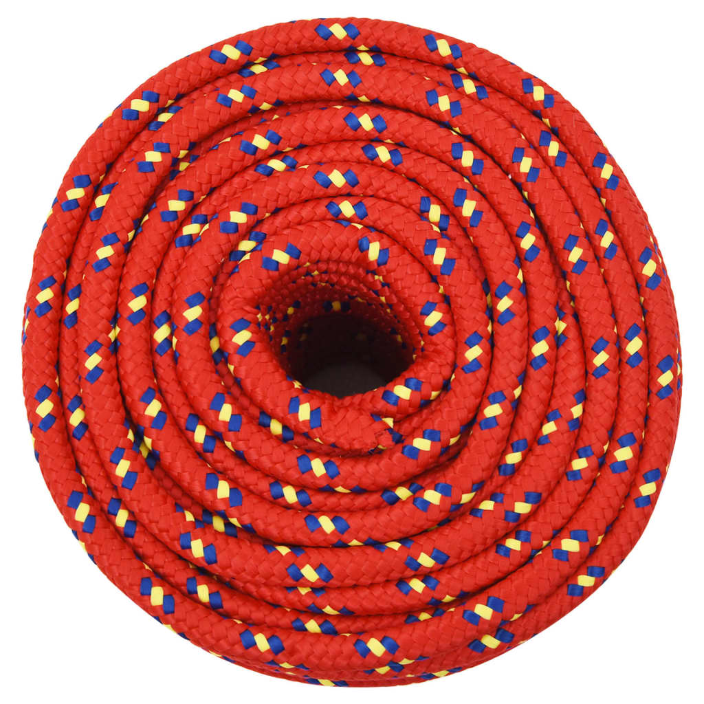 Vidaxl Linka Żeglarska, Czerwona, 12 Mm, 100 M, Polipropylen