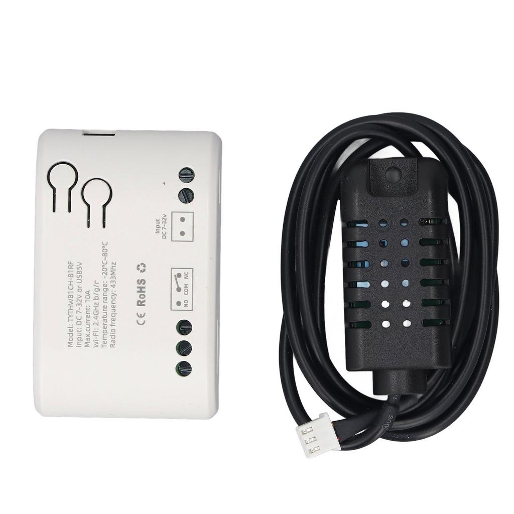 Релейный WiFi-выключатель 2200 Вт с поддержкой Bluetooth-приложения для дистанционного управления, умное реле, WiFi-выключатель для лампы, вентилятора, гаражных ворот 7-32 В