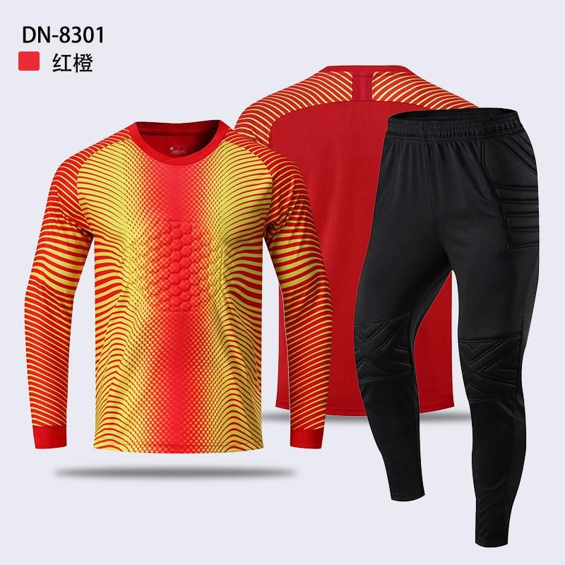 Professional Goalkeeper Uniform Set Long Sleeve Pants Anti-Slip Training Kit Adult Kids Soccer