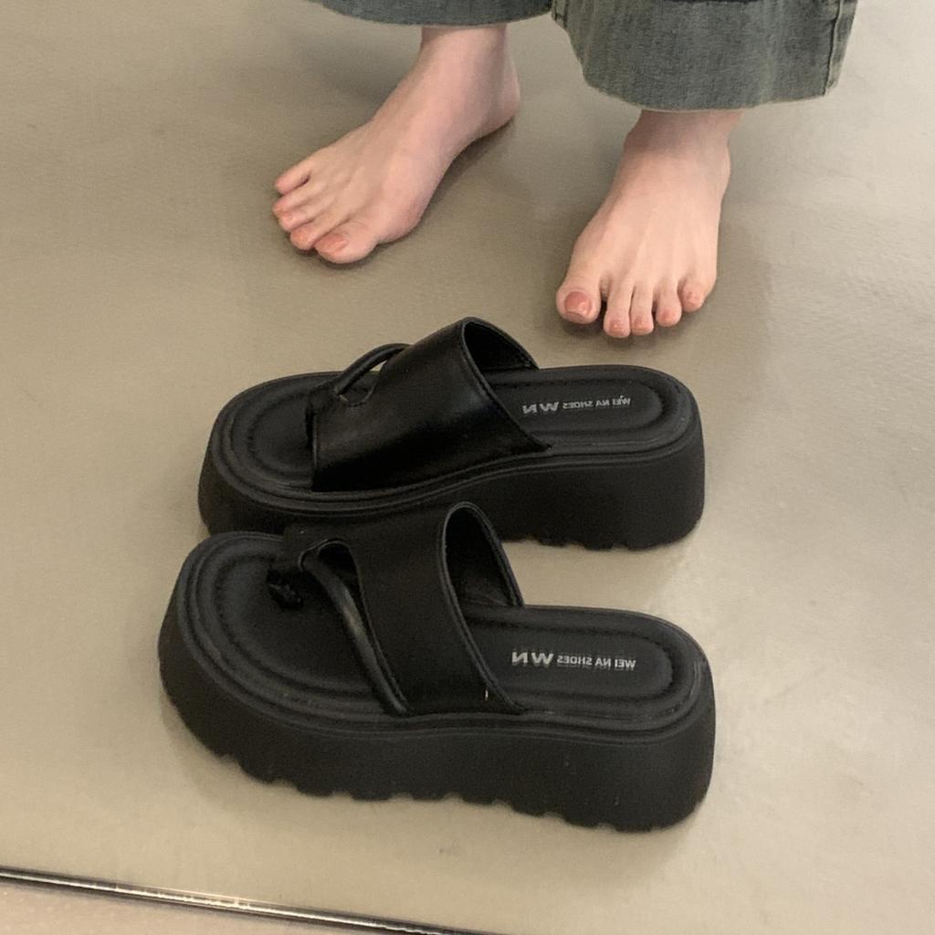 Набор с утолщенным дном для увеличения роста, носочные прохладные тапочки, женская летняя обувь, новые модели 2025, не утомляют ноги, высококачественные модные пляжные шлепанцы