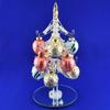 Fourcart Cute Handmade Glass Christmas Tree Ornament Set: Milky Drop Tree X 3