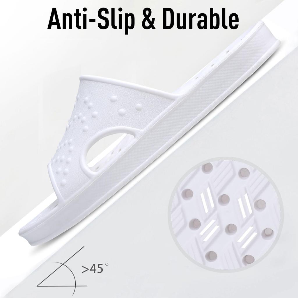 Fashion Crestar Women's Summer Shower Shoes Fashion Open Toe Quick Drying Slippers With Arch Support Light Beach Sandal With Drain Holes