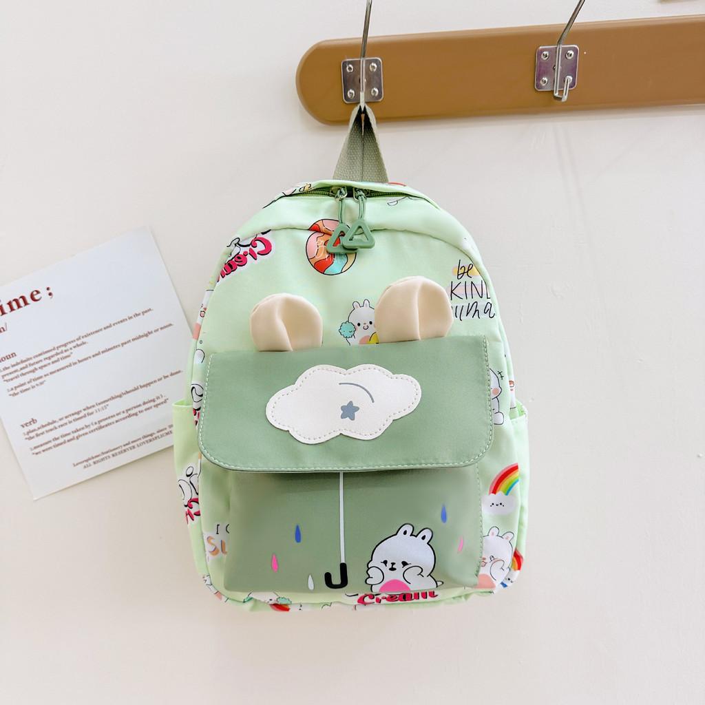Adorable Nylon Animal Print Kindergarten Backpack Large Capacity Kids Bag