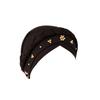 Women Beading India Hat Muslim Ruffle  Chemo  Turban Wrap Cap
