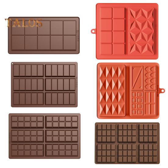 Силиконовая форма для шоколада с начинкой, квадратные формы для пищевого батончика, легко моющиеся, универсальные формы для выпечки домашних сладостей